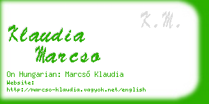 klaudia marcso business card